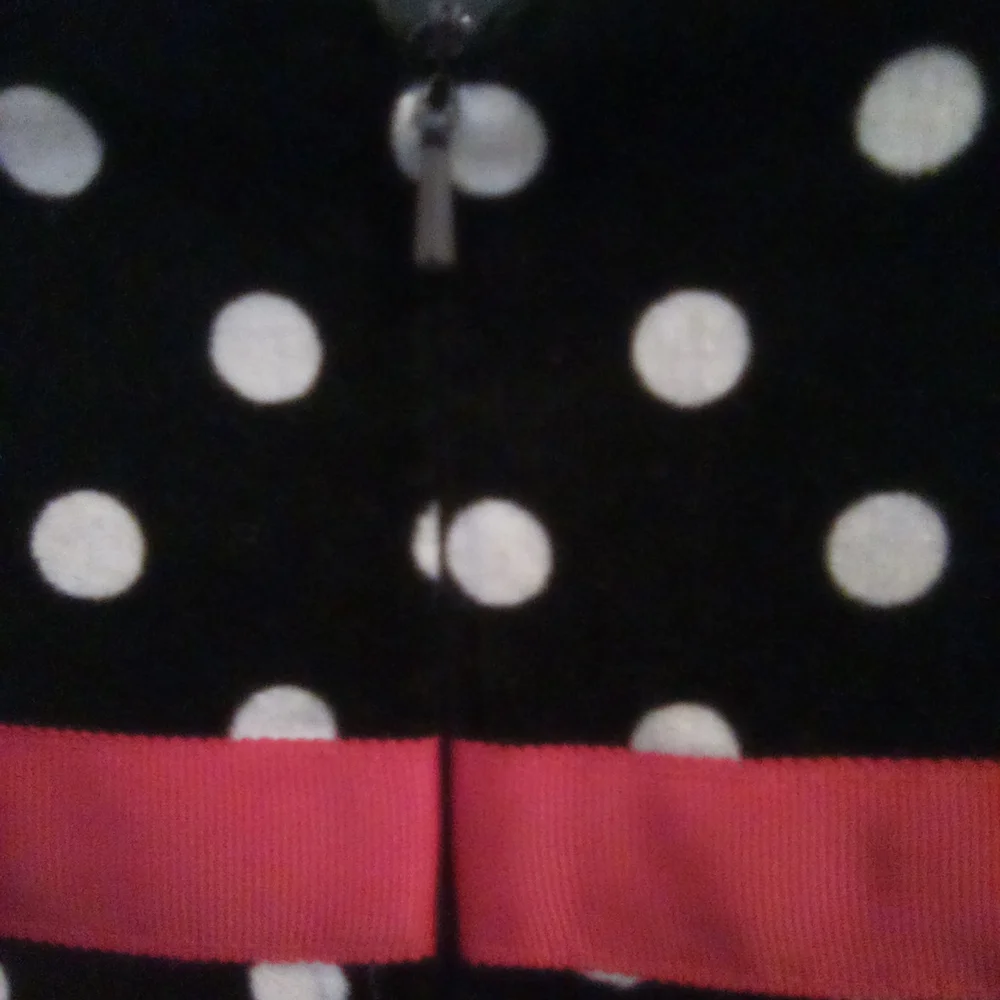 Gymboree Velvet Polka Dot Fit and Flare Dress 100% Cotton Size 6 Ribbon Coquette